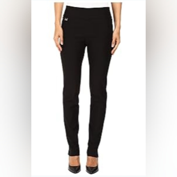 Lisette L Montreal Solid Magical Lycra Slim Pants Black 16 31 - Picture 1 of 9